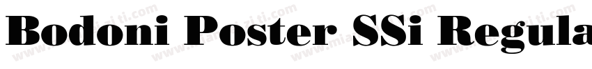 Bodoni Poster SSi Regular字体转换